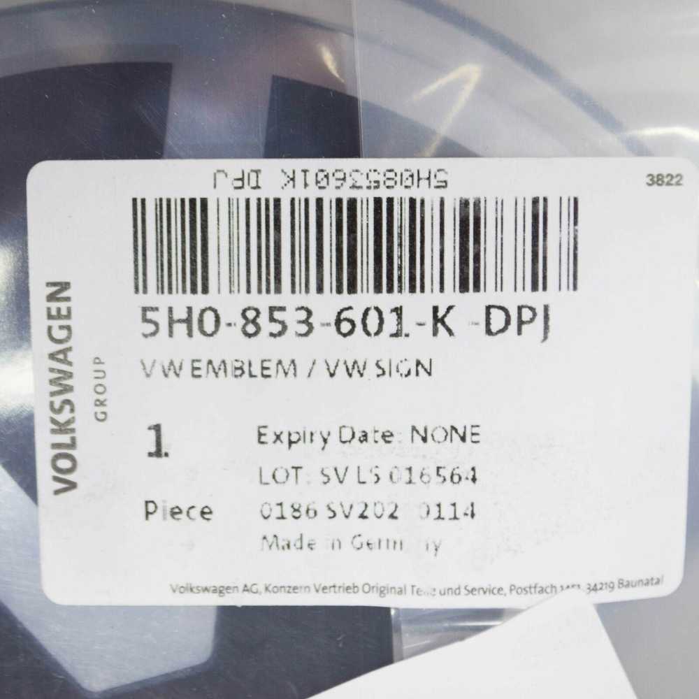 Volkswagen Arteon 3H 2017 VAG Emblemas Juodas Šviesus Chromas Originalus 5H0853601KDPJ