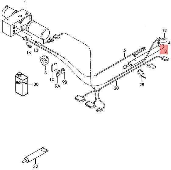 Volkswagen T5 T6 Hidraulinis Cilindras VAG Originalus 7H7875795