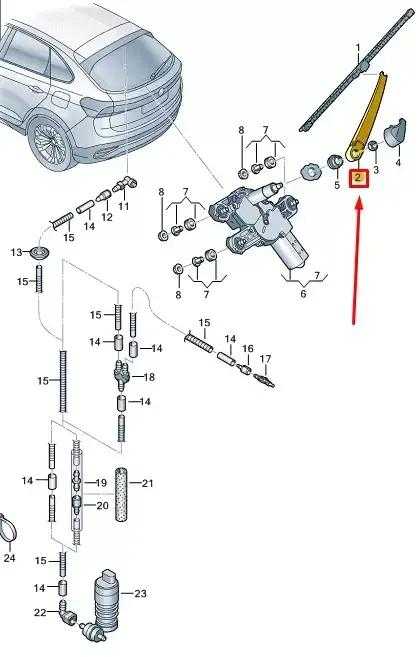 Volkswagen Taigo CS 2022 VAG Galinio Stiklo Valytuvo Rankena Originalus 2G7955707A9B9