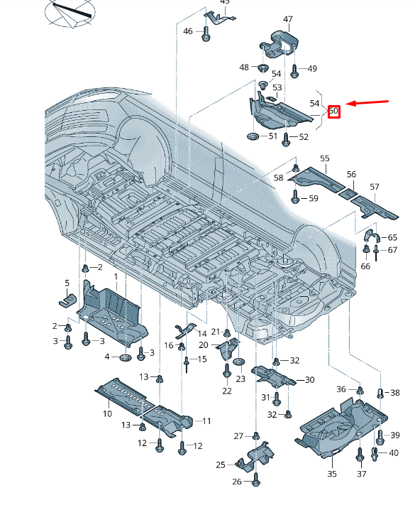 Volkswagen Transporter Kombi Bagažinės Dėklas VAG Originalus 7E0825205G