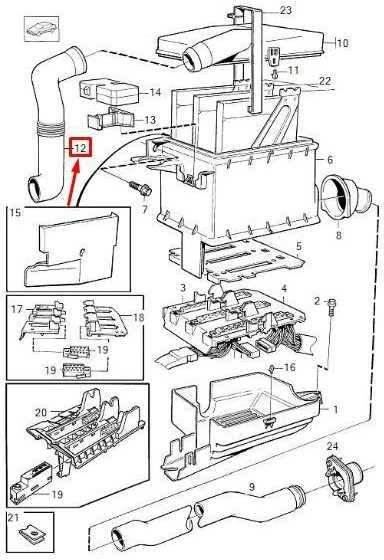 Volvo 850 C70 S70 V70 originalus oro įsiurbimo žarna į centrinį elektros bloką 8619305