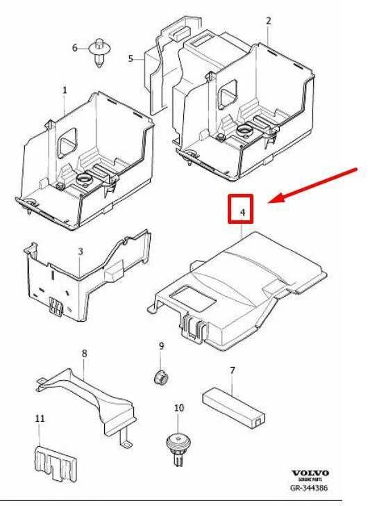 VOLVO C30 akumuliatoriaus dėžutės dangtelis Originalus 31301483