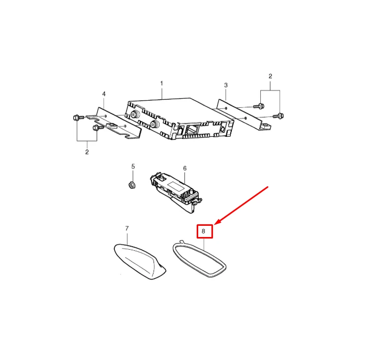 Volvo C30 C70 S40 S60 Antenos Gasket Originalus 31282106