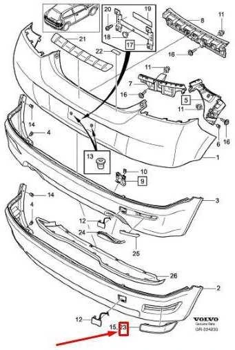 VOLVO C30 galinis dešinysis bamperio atšvaitas Originalus 31283894