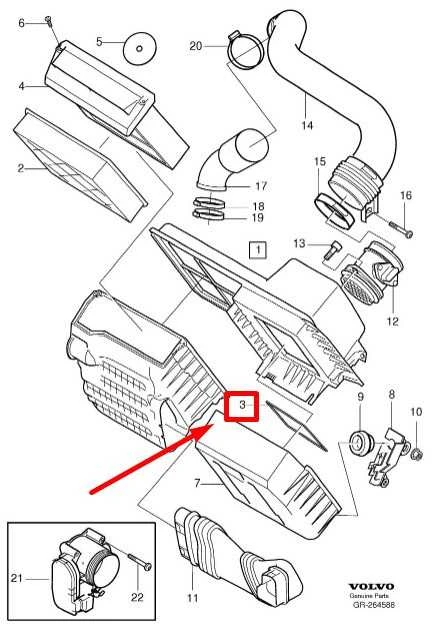 VOLVO C30 oro filtro korpuso tarpinė originali 30637445