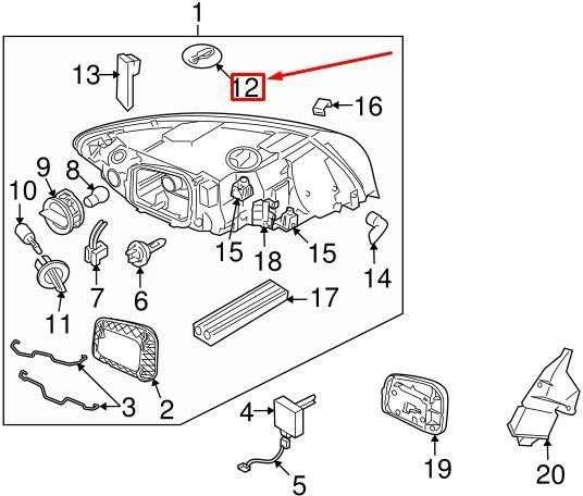 VOLVO C30 priekinio žibinto viršutinio dangtelio originalus 31213142