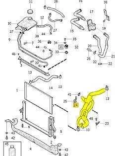Volvo C30 S40 C70 V50 Radiatoriaus aušinimo žarna originali 30723082