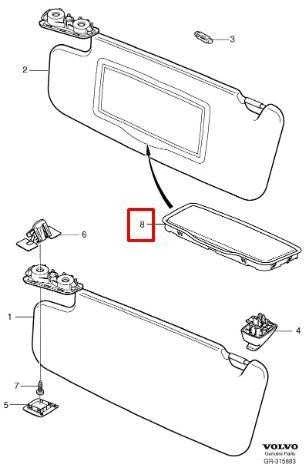 "Volvo C30 S40 V50 2007- Vidaus veidrodėlis Originalus 39866716