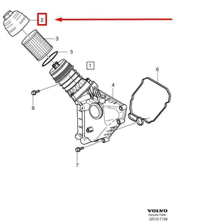 VOLVO C30 tepalo filtro korpuso dangtelis Originalus 30788489