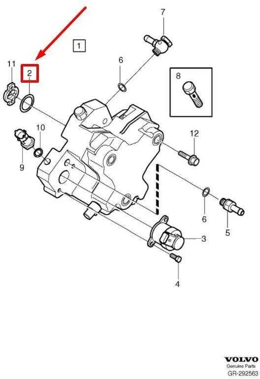 VOLVO C30 variklio įpurškimo siurblio sandariklis originalus 8631580