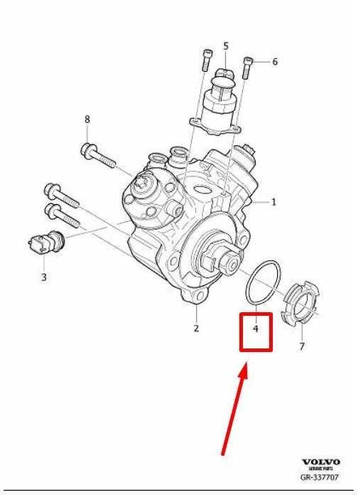 VOLVO C30 Variklio Įpurškimo Siurblio Sandariklis 31259208 NAUJAS ORIGINALUS