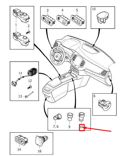 Volvo C40 S60 S90 Žvakės Elementas Originalus 31346794
