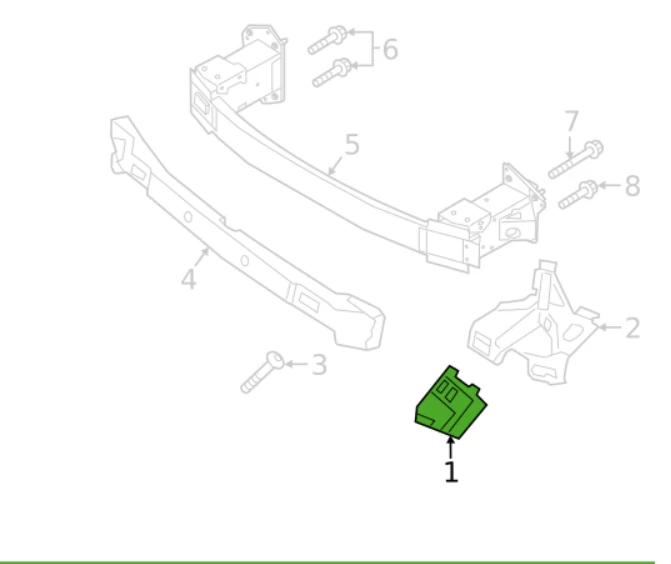Volvo C40 XC40 Priekinis Dešinysis Sparno Nešėjas Originalus 32341535