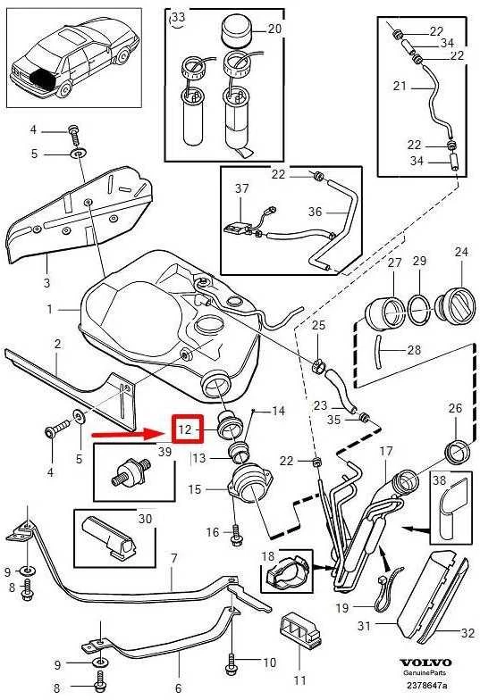 VOLVO C70 MK1 Degalų įpylimo kaklelio sandariklis originalus 6842188