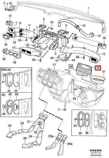 Volvo C70 S70 V70 850 2.3L 2.4L Kabinos oro filtras OPparts 81953001 / ALC52446P