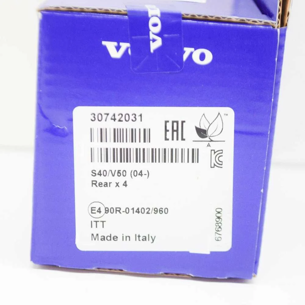 VOLVO S40 MK2 Galinių stabdžių kaladėlių rinkinys 30742031 NAUJAS ORIGINALUS