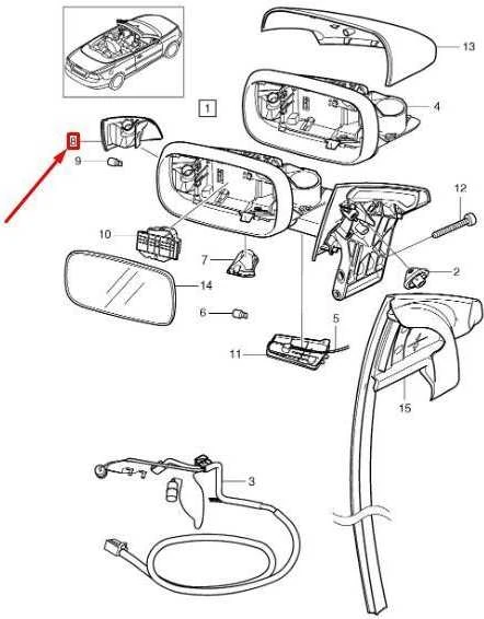 VOLVO S40 MK2 Priekinio Dešinės Pusės Durų Veidrodžio Indikatoriaus Lęšis 8679777 NAUJAS ORIGINALUS