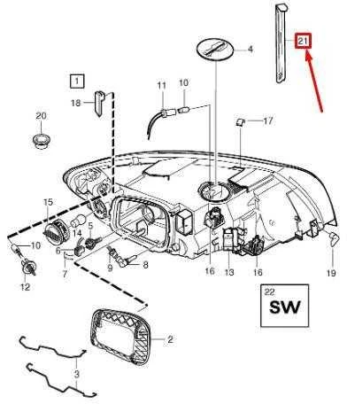 VOLVO S40 MK2 priekinio žibinto tvirtinimo kaištis Originalus 30678475