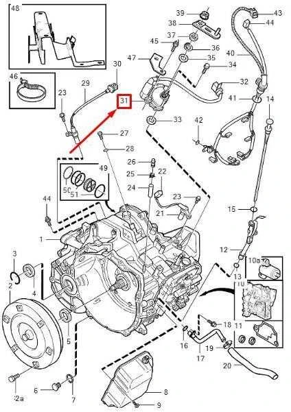 Volvo S40 V40 2001-2004 PNP pavarų indikatoriaus jungiklis originalus 30896813