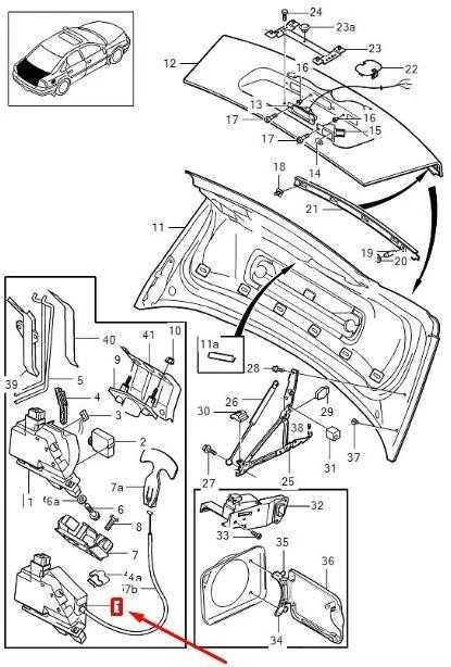 VOLVO S60 MK1 Bagažo užrakto komplektas 31253052 NAUJAS ORIGINALUS