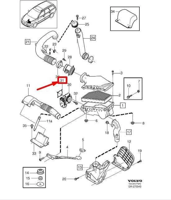 VOLVO S60 MK1 droselinės sklendės korpuso tarpiklis Originalus 30757766