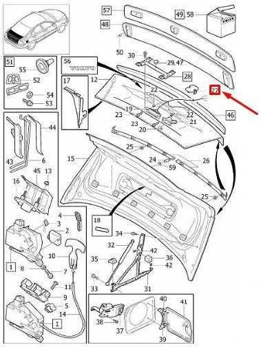 "Volvo S60 MK1" galinio bagažinės dangčio kištukas Originalus 30634231
