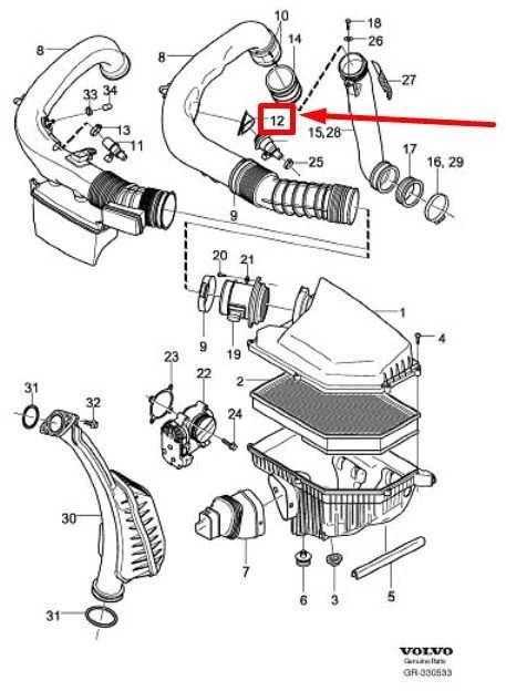 VOLVO S60 MK1 oro tiekimo į variklio purkštuvą žarna originali 3507985
