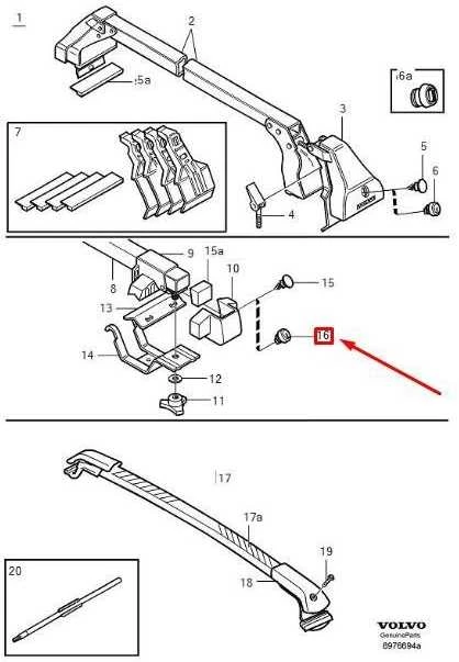 VOLVO S60 MK1 stogo bagažinės užrakto rinkinys Originalus 32147044