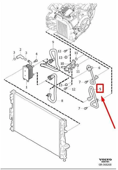 VOLVO S60 MK2 Apatinis automatinės pavarų dėžės alyvos aušintuvo vamzdis 31319280 NAUJAS ORIGINALUS