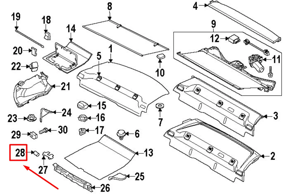 VOLVO S60 MK2 galinių durelių užrakto fiksatoriaus spyruoklė originali 8687427