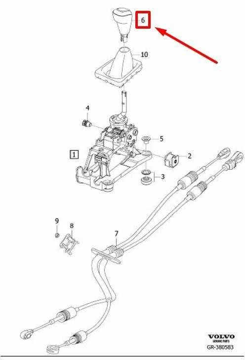VOLVO S60 MK2 pavarų perjungimo svirties rankenėlė Originali 31437881