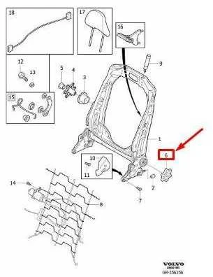 VOLVO S60 MK2 priekinės sėdynės atlošo reguliavimo rankenėlė Originali 31315950