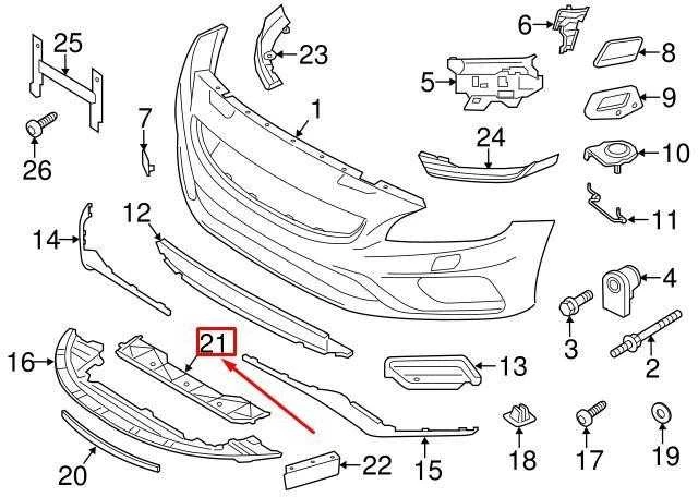 VOLVO S60 MK2 priekinio bamperio apatinė oro kreipiančioji originali 31386719