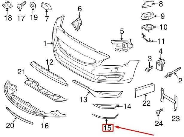VOLVO S60 MK2 Priekinis Bamperis Kairės Pusės Apdailos Juostelė 31323854 NAUJA ORIGINALI