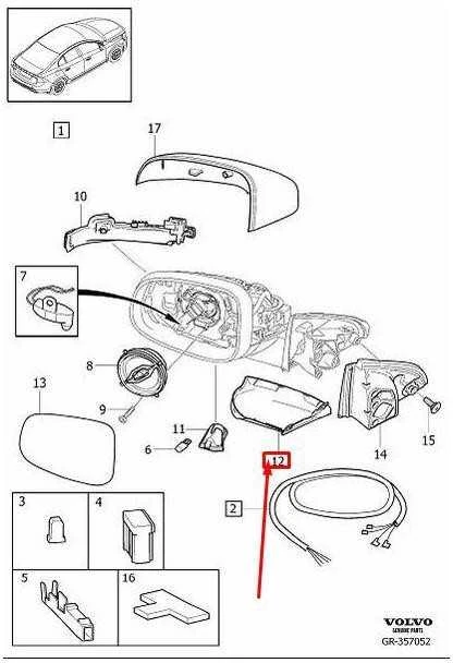 VOLVO S60 MK2 priekinių kairės pusės durelių veidrodėlio apatinis dangtelis originalus 30799220