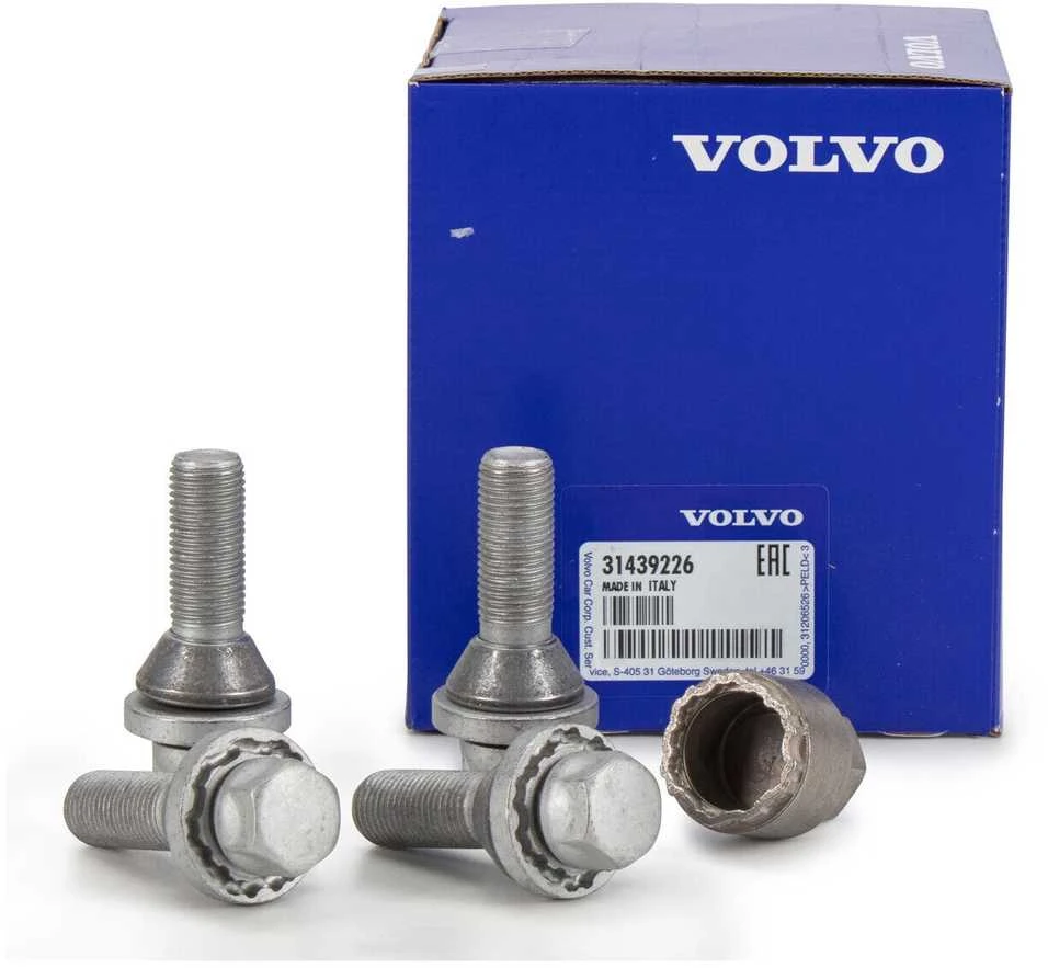 "Volvo S60 S80 V70 XC60 XC70 XC90" ratų veržlių rinkinys 31439226 Originalus