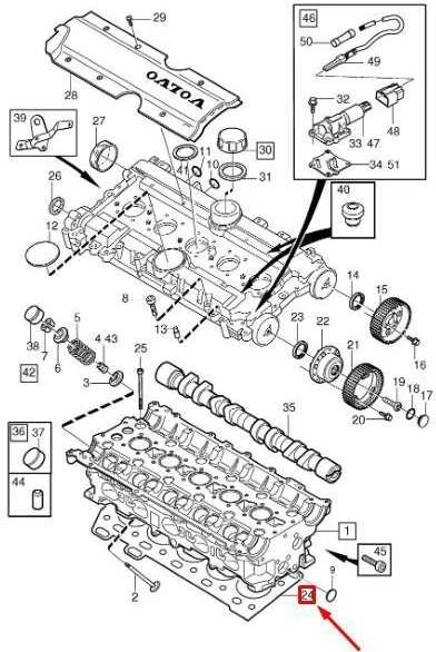 Volvo S60 S80 V70 XC70 XC90 Variklio Cilindro Galvutės Tarpinė Victor Reinz 30637066