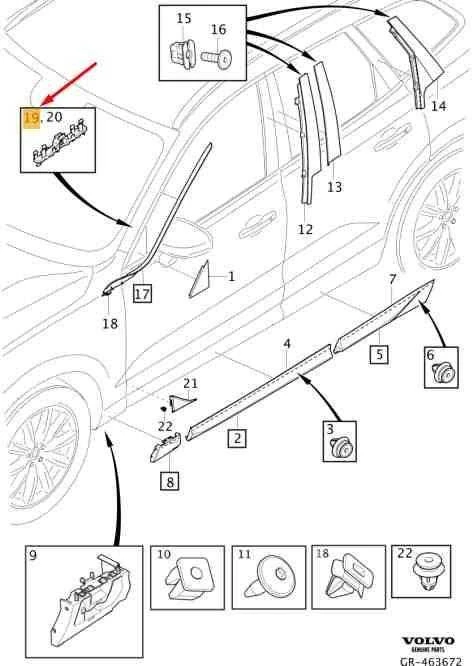 Volvo S60 V60 A Pillar Clip 2019 31672105 Originalus