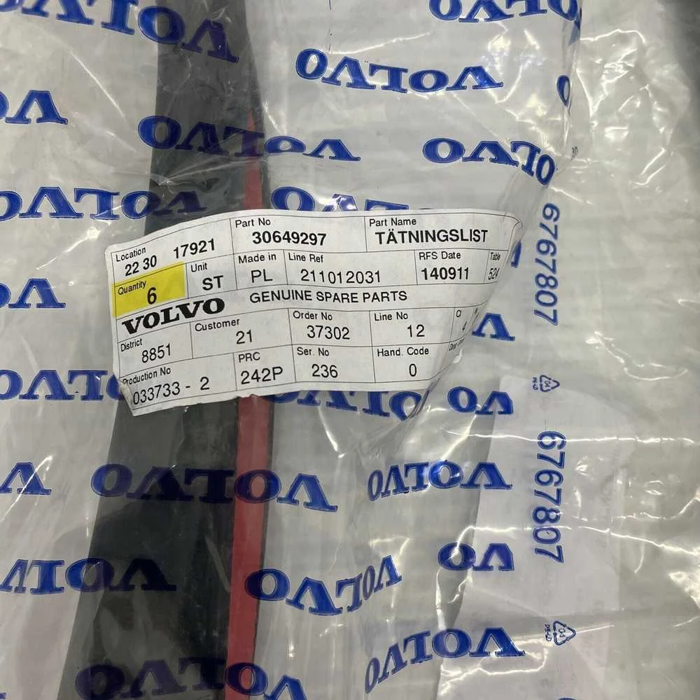 "Volvo S80" galinių durų oro juostelė Originali 30649297