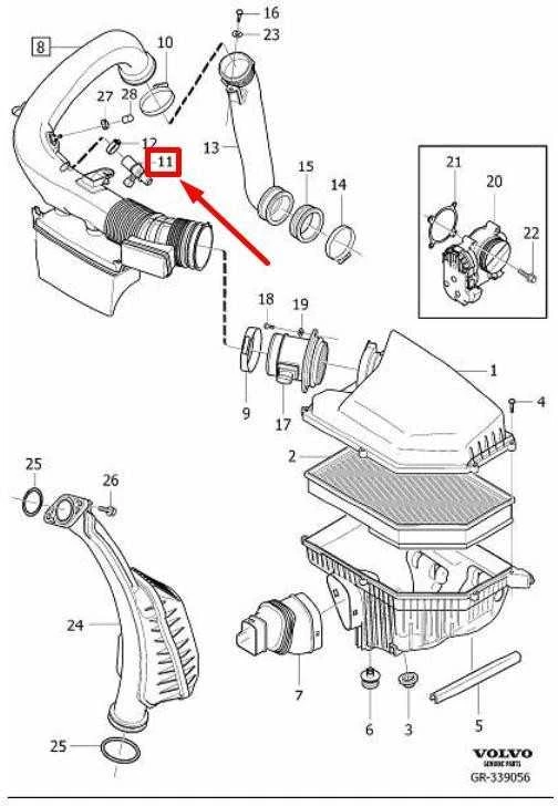 VOLVO S80 MK2 Karterio Vėdinimo Oro Įsiurbimo Žarna 31274139 NAUJA ORIGINALI