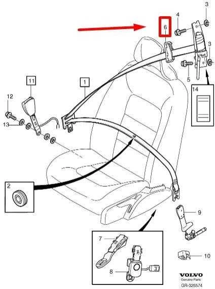 VOLVO S80 MK2 Priekinis Dešinysis Sėdynės Diržo Veda 39856637 NAUJAS ORIGINALUS