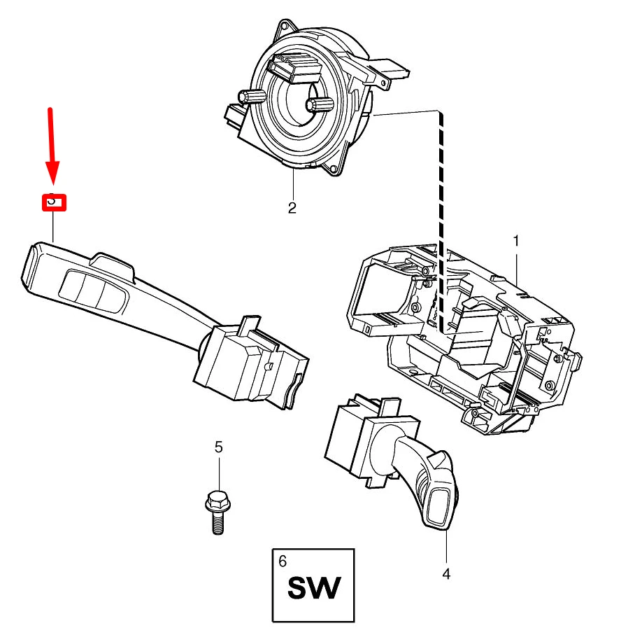 Volvo S80 V70 XC70 XC60 Posūkio signalo jungiklis originalus 31275354