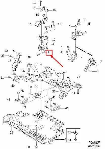 "Volvo V40" dešinysis hečbeko variklio laikiklis Originalus 31359635