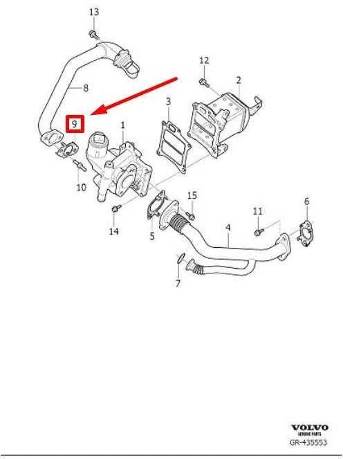 VOLVO V40 hečbekas išmetamųjų dujų recirkuliacijos sandariklis 32213480 NAUJAS ORIGINALUS