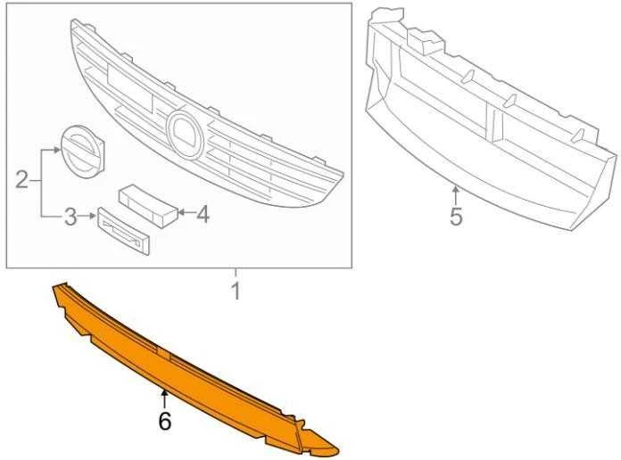 VOLVO V60 R Design Priekinis Bamperis Apatinė Grotelė Originali 31383148