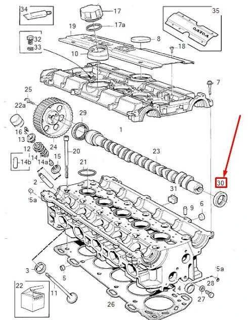 VOLVO V70 MK1 Camshaft Sandarinimo Žiedas 3507309 NAUJAS ORIGINALUS
