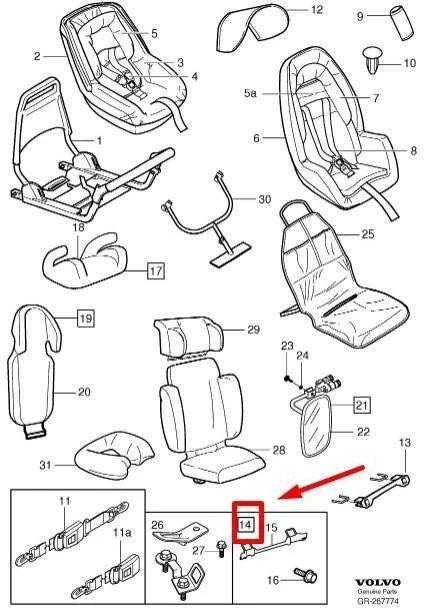 VOLVO V70 MK2 vaikiškos galinės sėdynės užvalkalas originalus 9488822