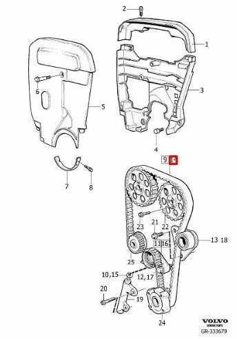 VOLVO V90 MK1 Dantų variklio diržo rinkinys 30758260 NAUJAS ORIGINALUS