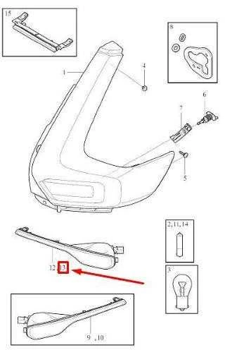 VOLVO XC40 galinio dešiniojo bamperio atšvaito plokštelė Originali 31656866