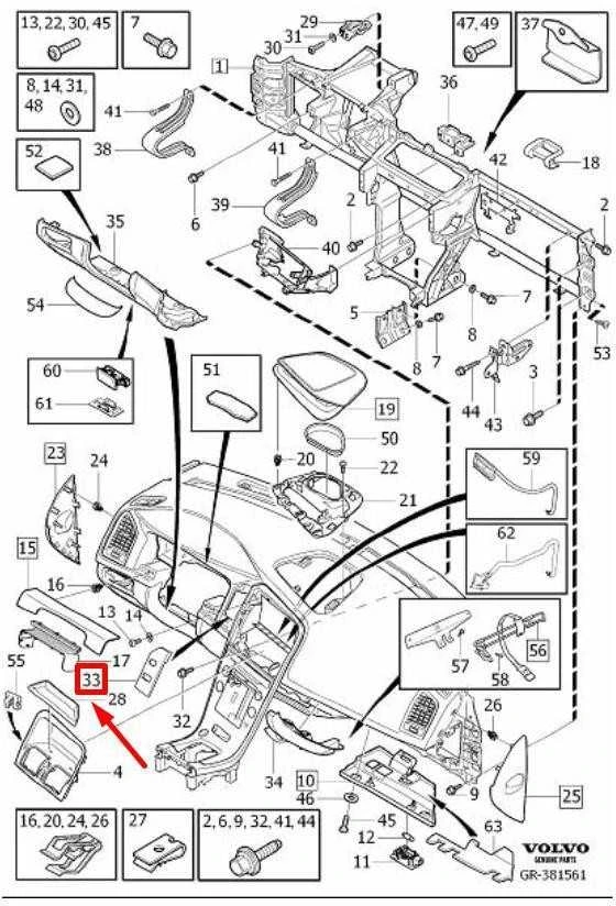 VOLVO XC60 MK1 prietaisų skydelio apdaila LHD 39809503 NAUJAS GENUINALUS